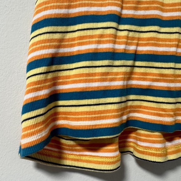 Care Bears Cropped Striped Racerback Tank Top Women's Size Large Sunshine Bear - Picture 8 of 12